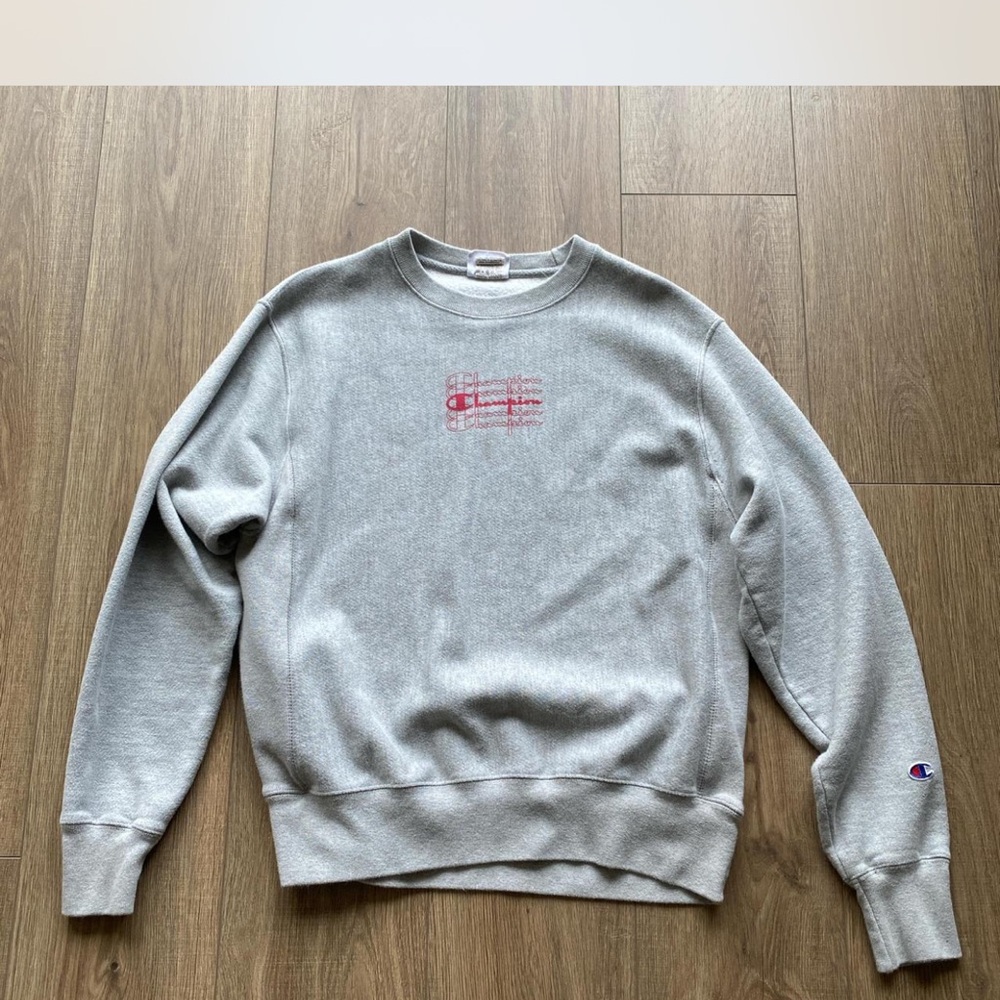 Champion Light Gray Men's Crewneck Sweater